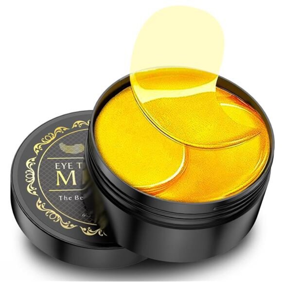 Under Eye Patches‎ - 60 Pcs - 24K Gold Eye Mask- Puffy Eyes & Dark Circles - Picture 1 of 6
